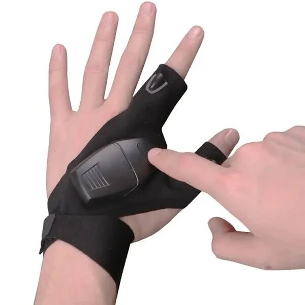 Wiederaufladbare LED Taschenlampe Handschuh
